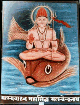 image of Matsyendranath on his vehicle, the fish